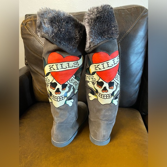 Ed Hardy Shoes - Vintage Ed Hardy Brand New Boots Sz.10